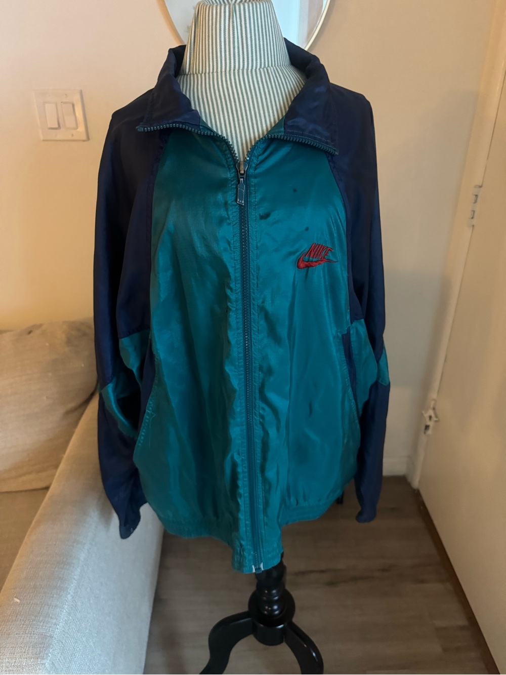 Vintage Nike Cross Training Windbreaker Jacket Lightweight 90s Full Zip